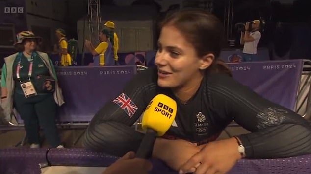 Beth Shriever was praised for her 'mature' interview after finishing eighth in the BMX final