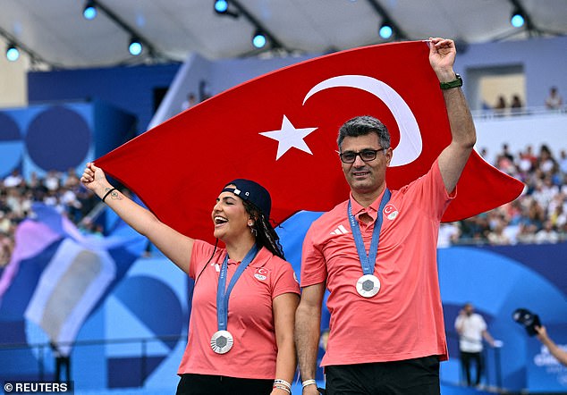 The 52-year-old participated in his fifth Olympics with his shooting partner Sevval Ilayd Tarhan