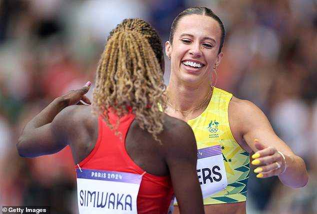 Bree Masters (right) has become the first Australian woman in 24 years to qualify for the Olympic 100m semi-finals