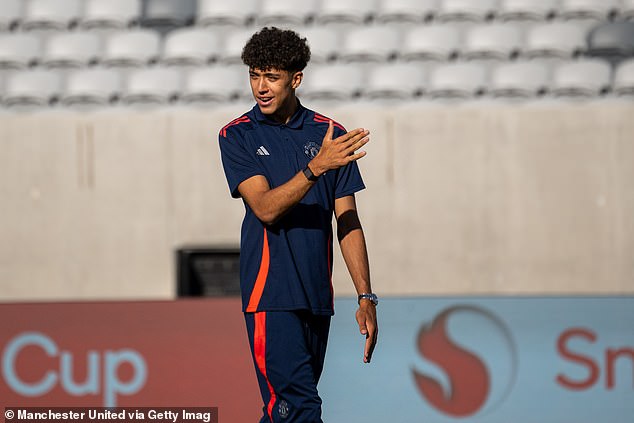 Ethan Wheatley succeeded Mainoo as United’s Young Player of the Year last season and also received the accolade of becoming the 250th academy graduate to make his first-team debut