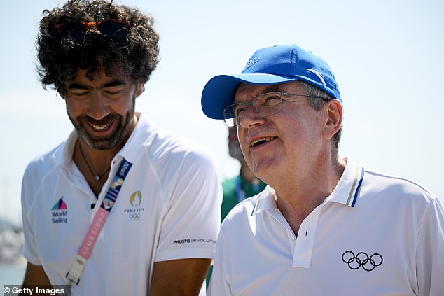 It was Thomas Bach (pictured on the right) who placed that sixth gold medal around Biles¿s neck, and he was beaming the grin of a man who is on to something