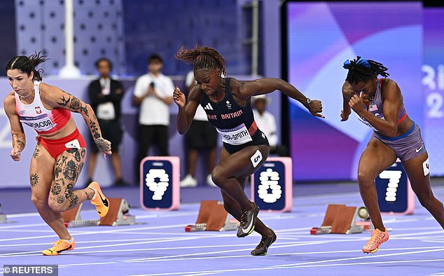 Asher-Smith wasn't at her best as she finished in fifth place in the 100m sprint semi-finals in Paris