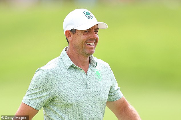 Rory McIlroy (pictured) also enjoyed a good day on the course but stated he needs to continue to cut out mistakes