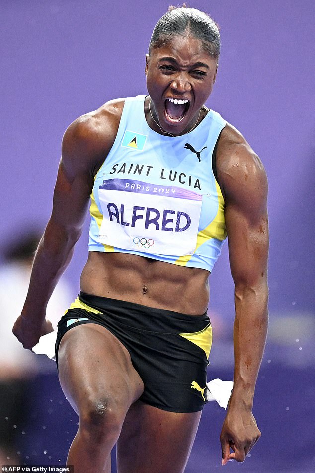 Julien Alfred of St Lucia secured the nation's first ever Olympic medal when she won gold