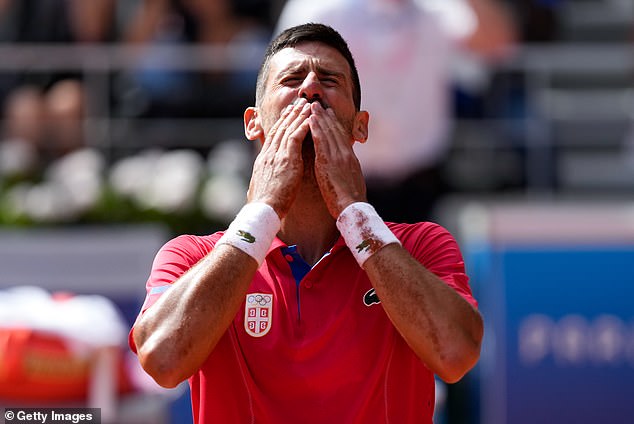 Djokovic was in tears moments after his victory at Roland Garros in Paris on Sunday afternoon