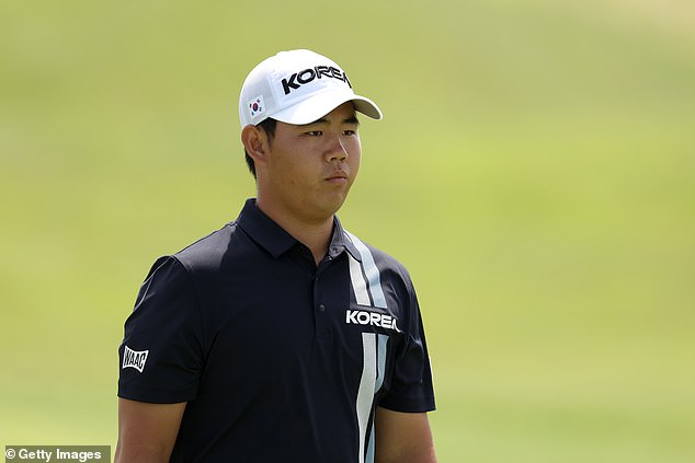 Kim finished 13 under par after his four rounds of Olympic golf but he did not win a medal