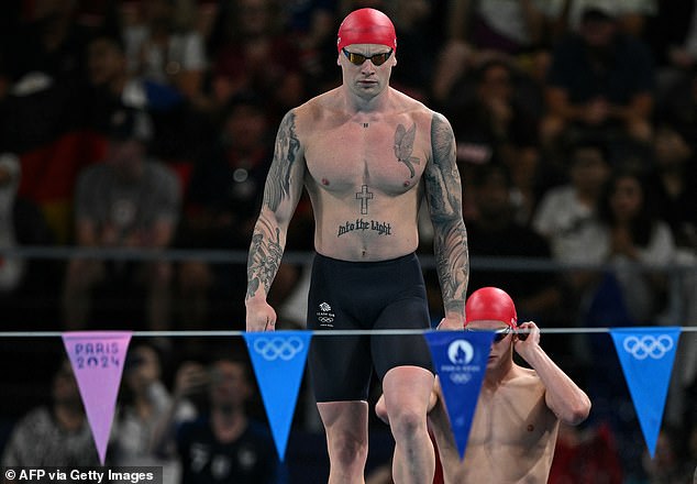 Peaty and his teammates narrowly missed out on a medal at the Aquatic Centre this evening after being pipped by France for bronze