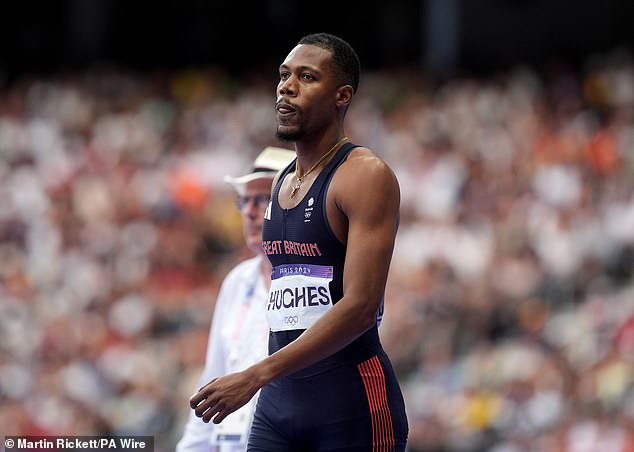Team GB's Zharnel Hughes vanished from the picture after finishing sixth in third semi-final