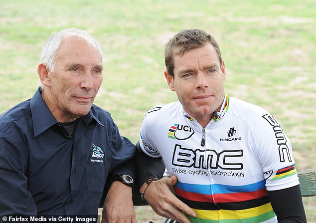Liggett with Cadel Evans