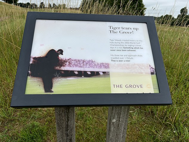 And here's the sign that lets you know you're about to play the iconic hole