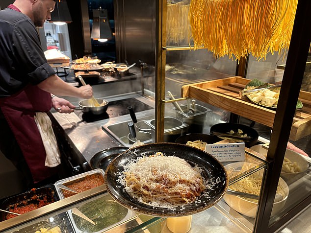 Fresh pasta made right in front of you as you request it from start to finish - absolutely superb