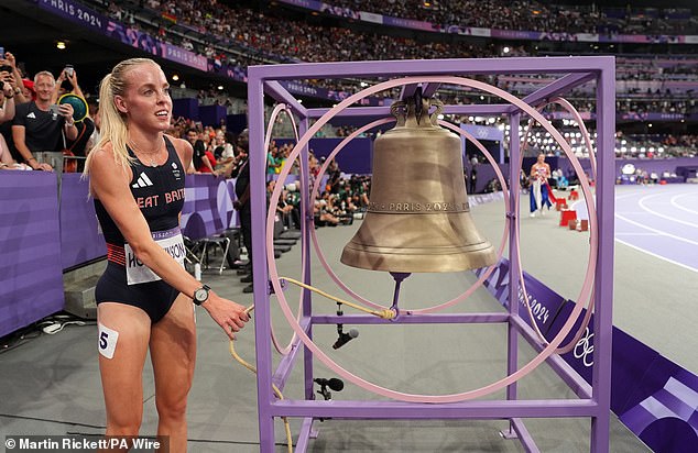 The British star made sure she was first to cross the line and have her moment to celebrate