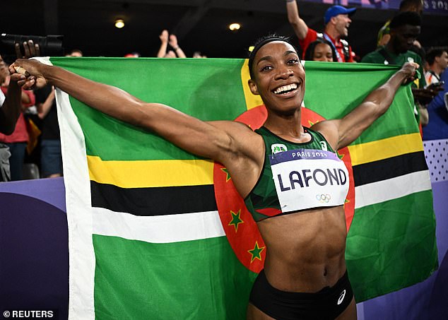 LaFond triumphed in the triple jump, winning Dominica's first ever medal at the Olympics
