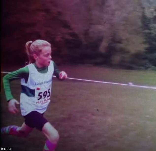 Hodgkinson (pictured during childhood) was 'always special' and was topping county championships across age divisions even as a youngster. One of her early mentors claims the Team GB star 'sacrificed a lot' but remained dedicated to the sport