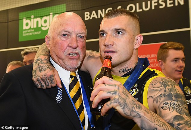 Martin is well connected, including being good mates with former footy star and commentator Rex Hunt