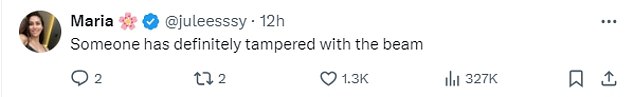 Some fans on social media have been convinced that something suspicious is at play after watching footage of the falls on social media