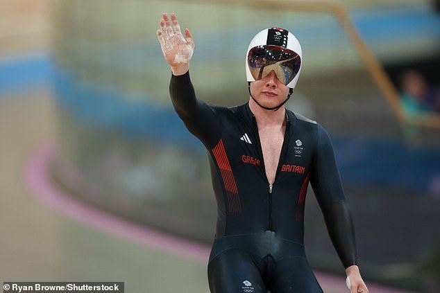 Jack Carlin, 27, waves to the crowd after securing back-to-back silver medals on Tuesday