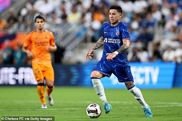 Enzo Fernandez captained Chelsea after Reece James' substitution