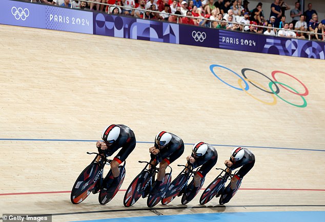 Ethan Hayter, Oliver Wood, Charlie Tanfield and Ethan Vernon (L-R) are set to compete in the team pursuit