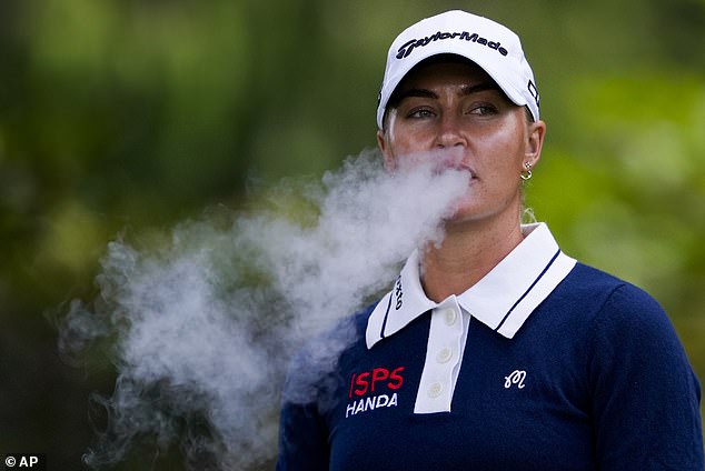 The 28-year-old is prohibited from smoking at the Olympic golf course