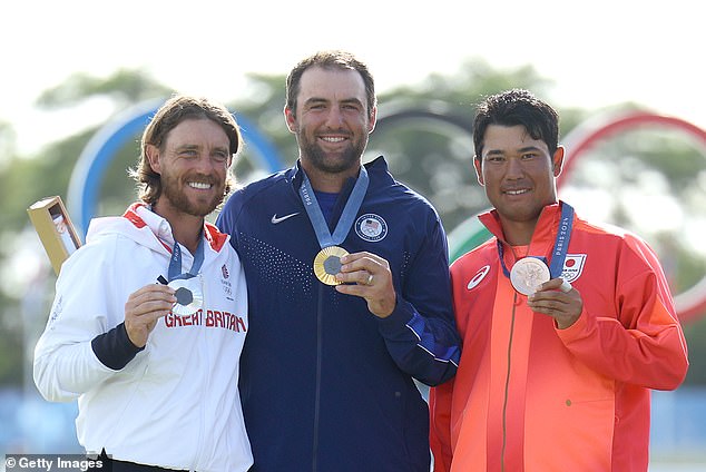 Tommy Fleetwood (right) won a silver medal in the men's individual event earlier this week