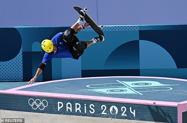 The 51-year-old skateboarding veteran's performance smacked of the plucky but out-of-his-depth Eddie the Eagle