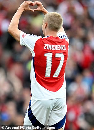 Zinchenko will wear the No17 shirt for the upcoming season