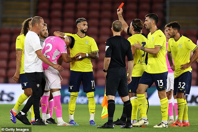 Both Alcaraz and Romagnoli were sent off for their involvement in the violent scenes
