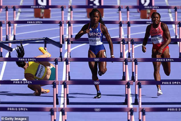 She was able to finish the race and will get a second chance in the repechage for the hurdles