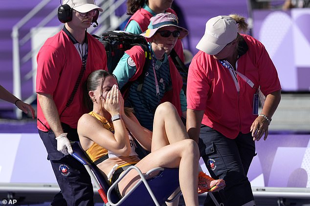 Sophie Weissenberg picked up a bizarre injury moments before her 100m hurdles heat at the Paris Olympics