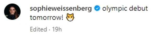 The German had expressed her excitement to make her Olympic debut in Paris on social media just hours before competing