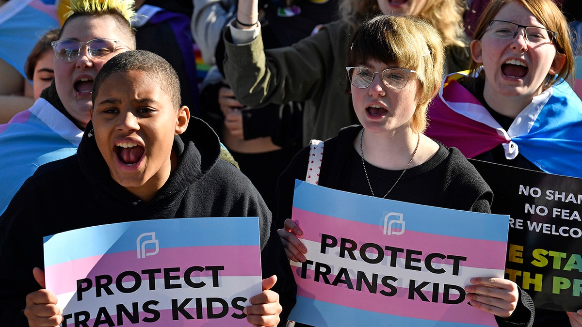 "protect trans kids" protest