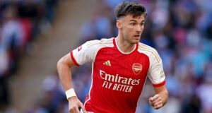Arsenal fans believe Kieran Tierney is ‘100 per cent leaving’ this summer after spotting clue during club’s 4-1 thumping of Bayer Leverkusen