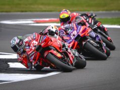 Bastianini wins sprint from Martin, Bagnaia crashes