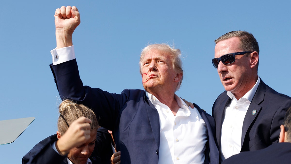 Donald Trump injured during shooting at campaign rally in Butler, PA.