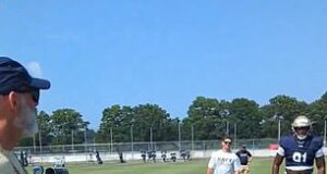 Emotional moment Olympic athlete’s brother found out she’d won gold during his Navy football practice