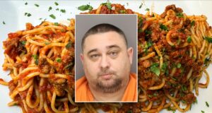 Florida man throws spaghetti sauce at mother in dispute, hides in bushes