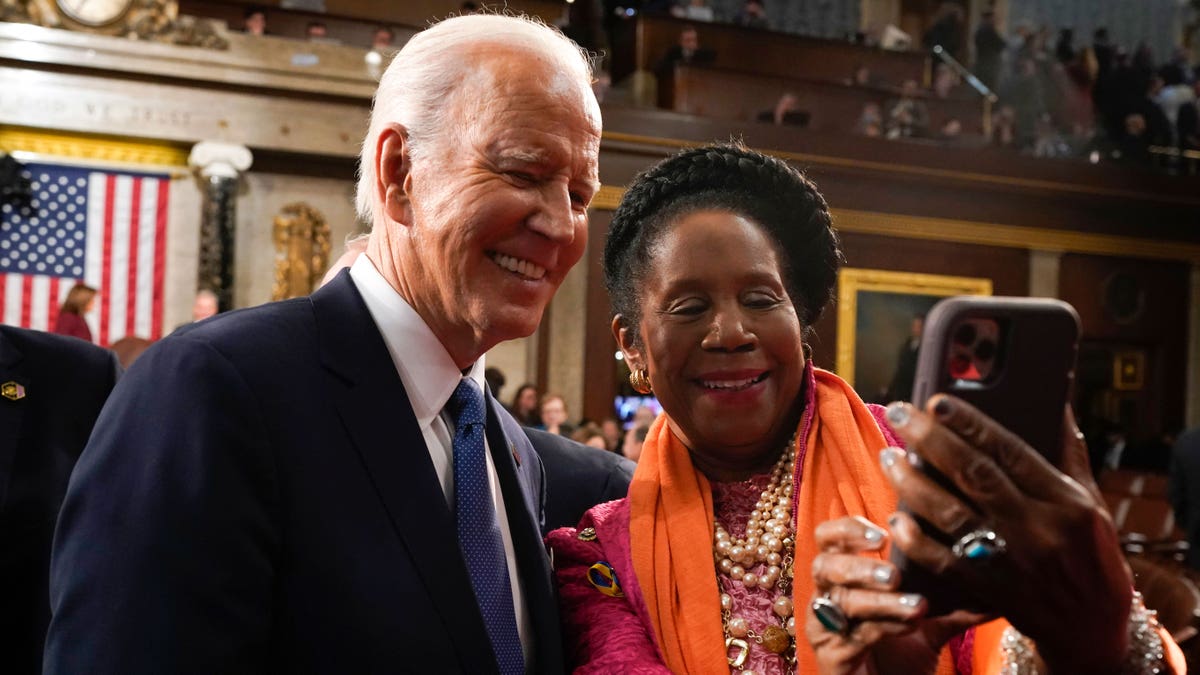 President Biden with Democratic Texas Rep. Sheila Jackson Lee
