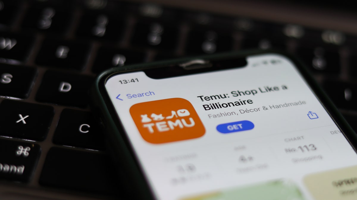 Temu app on a mobile screen