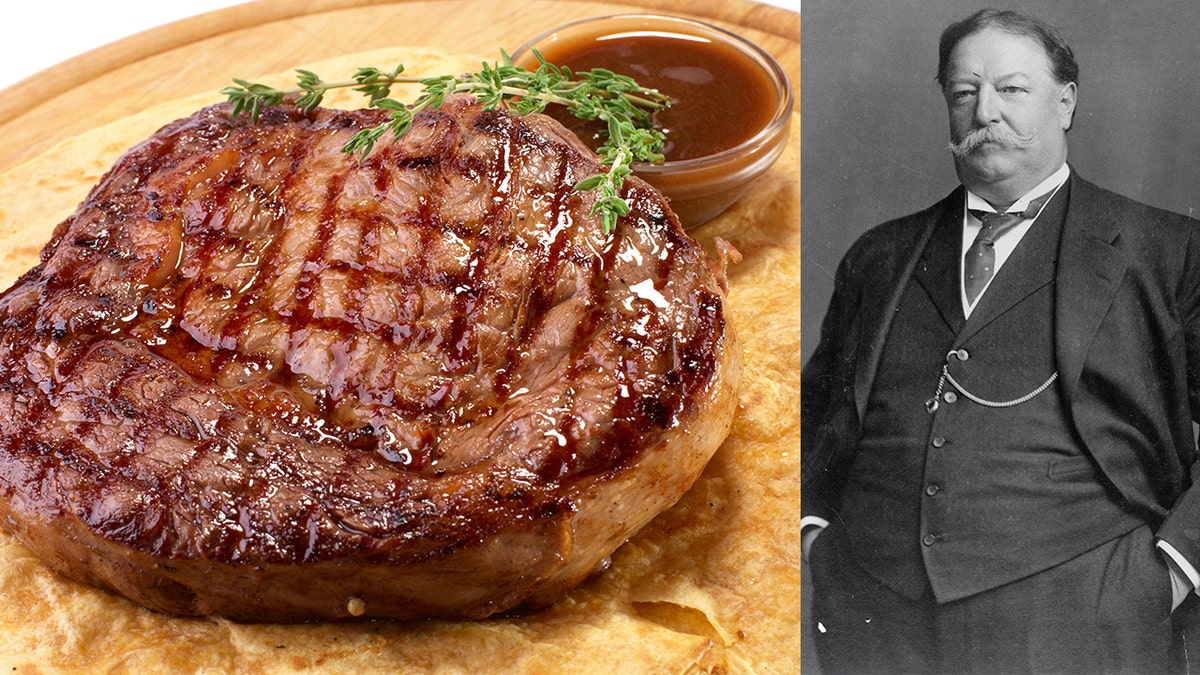 Former President William Howard Taft indulged in steak for breakfast, lunch, and dinner.