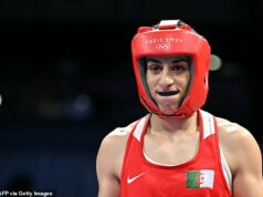 Imane Khelif BEATS Anna Luca Hamori via unanimous decision despite being docked a point for holding as gender row boxer guarantees Olympic medal