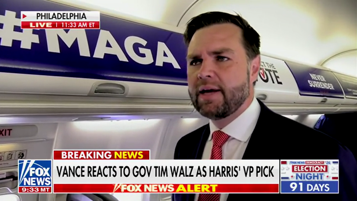 Vance addresses the press