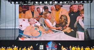 NFL legend Steve McMichael in hospital bed as he’s inducted into Hall of Fame in heartbreaking ceremony