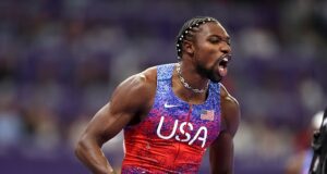 Noah Lyles WINS Olympic 100m final over Jamaica’s Kishane Thompson