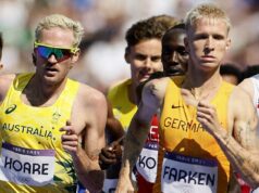 Oh la la! Olympics fans show their naughty side – as RUDE detail in photo of German and Aussie Olympic runners has the world in stitches