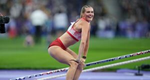 OnlyFans star Alysha Newman celebrates Olympic bronze by TWERKING to the crowd – as Canadian pole vaulter clears national record 4.85m to make podium in Paris