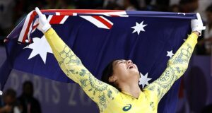 Paris Olympics: Saya Sakakibara bursts into tears after dedicating emotional BMX gold medal ride to brother Kai after family tragedy: ‘I feel it’s a dream – it is real, right?’