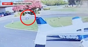Pilot survives crash landing at California golf course with barely a scratch