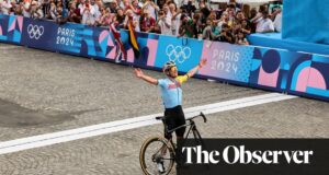 Remco Evenepoel beats late puncture to take historic Olympic road race gold | Paris Olympic Games 2024