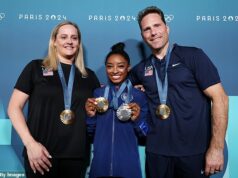Simone Biles’ coach hits out at Olympics judges after giving Team USA gymnast ‘harsh’ penalty in the balance beam final